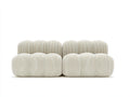 Canapé 2 places - Tissu - 168x88x76 cm - Ivoire-beige - Contemporain
