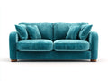 Canapé 2 places - Tissu - 182x89x82 cm - Bleu turquoise - Moderne