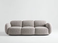 Canapé 3 places - Tissu - 226x94x77 cm - Gris beige - Moderne