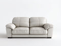 Canapé 2 places - Cuir synthétique - 174x86x81 cm - Crème - Moderne