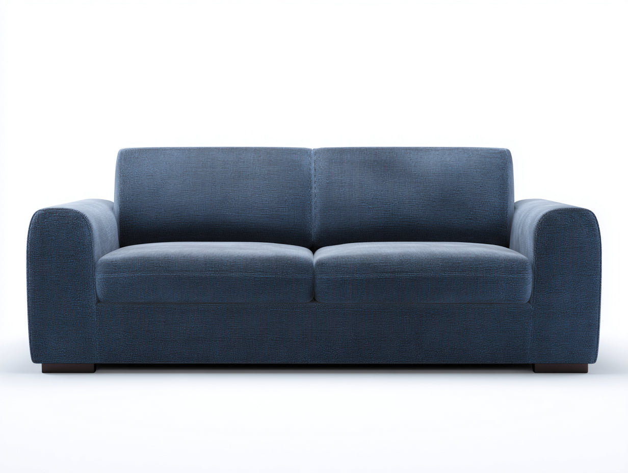Canapé 2 places - Tissu - 188x90x78 cm - Bleu foncé - Moderne