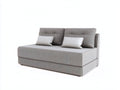 Canapé 2 places - Tissu - 170x93x78 cm - Gris beige - Moderne